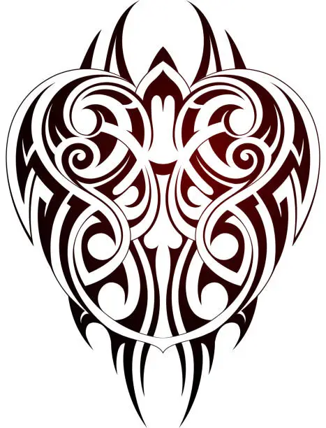 Vector illustration of Maori style tattoo