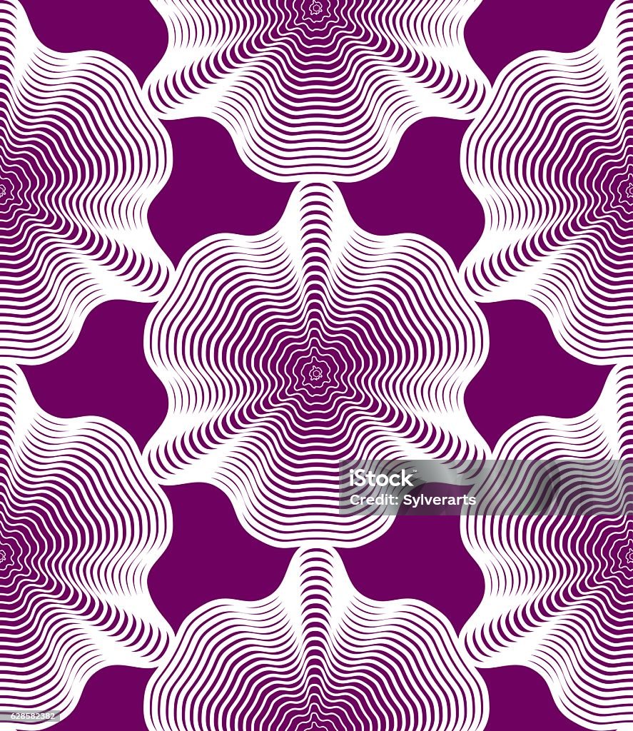 Continuous Vector Pattern With Graphic Lines Decorative Abstraction ...