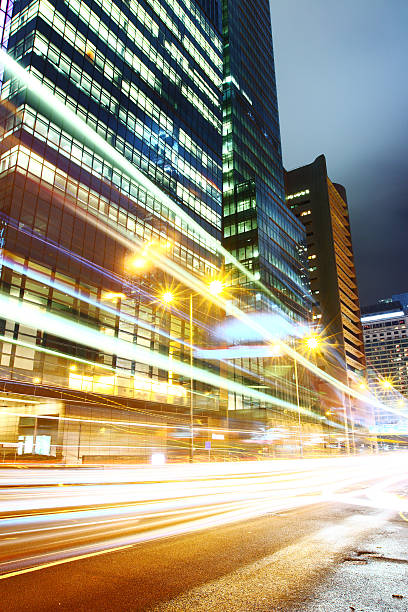 istock Night traffic in Hong Kong 628582578
