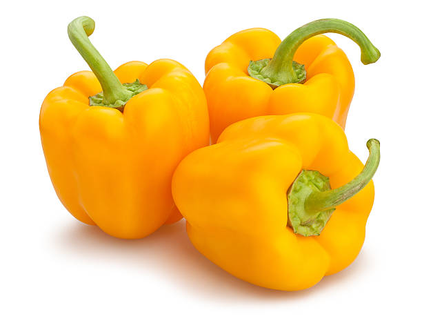 노란색 단고추  - yellow bell pepper 뉴스 사진 이미지