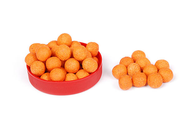istock Close up view of fishing baits for carp 628592498
