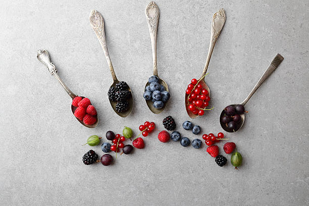 istock concrete food background with berry 628593618