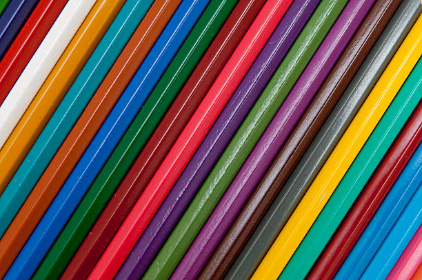 istock Color pencils isolated on black background close up 628608230