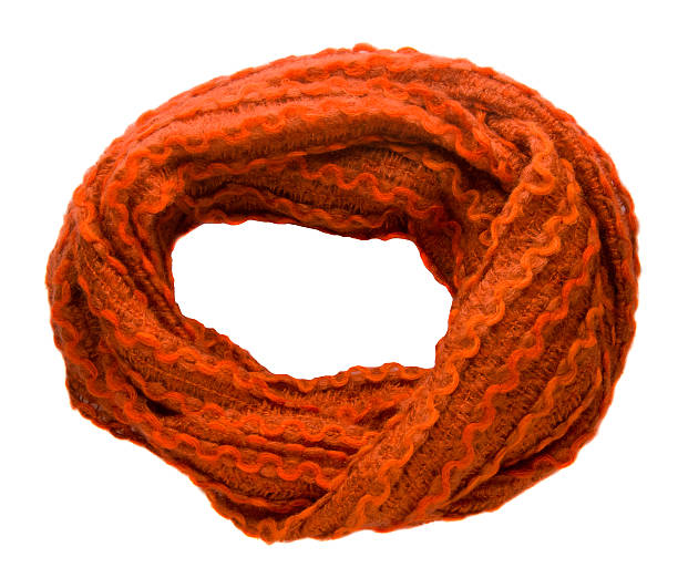 istock Scarf isolated on white background.Scarf  top view .ginger sca 628610048
