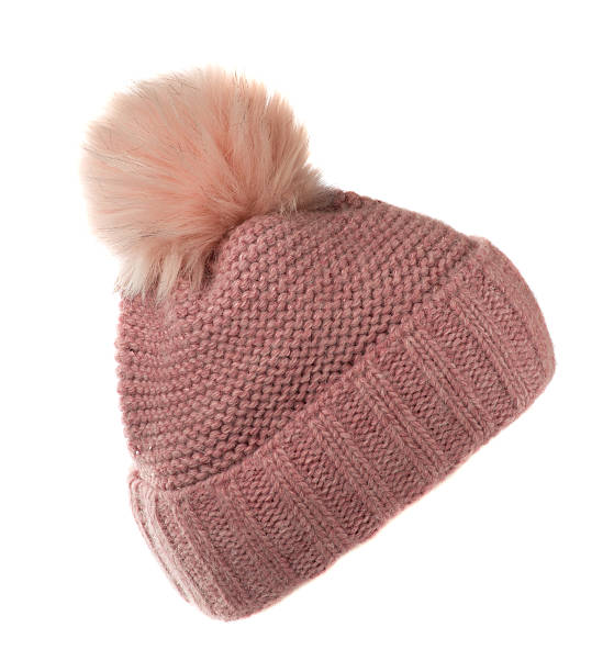 istock Women's knitted hat isolated on white background.hat with p 628612608