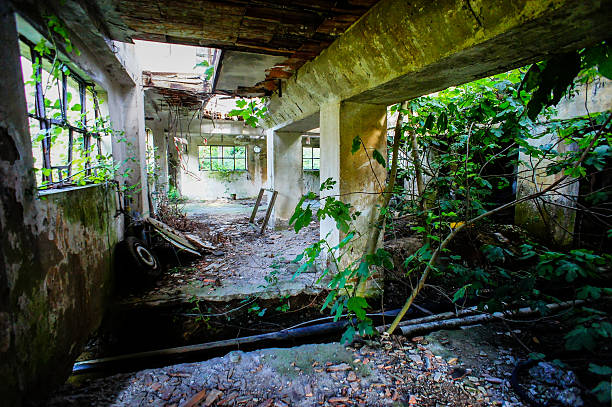 istock Abandoned Old Ruined Industrial Plant 628614476
