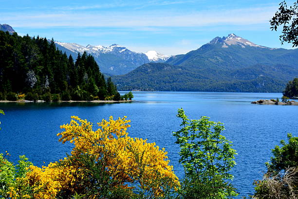 lago nahuel huapi  - bariloche patagonia argentina lake fotografías e imágenes de stock