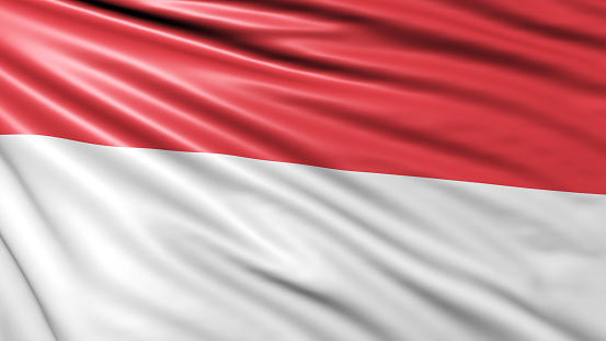 A stock photo/3D rendered illustration of the Indonesian Flag. Perfect for designs or articles about Indonesia. High resolution 7200px X 4050px (29mp)