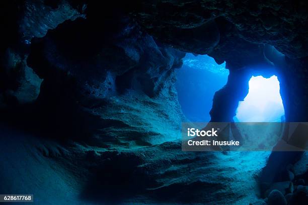 Underwater Cave Stock Photo - Download Image Now - Cave, Underwater, Water