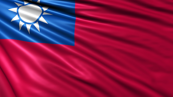 A stock photo/3D rendered illustration of the Taiwan Flag. Perfect for designs or articles about Taiwan. High resolution 7200px X 4050px (29mp)