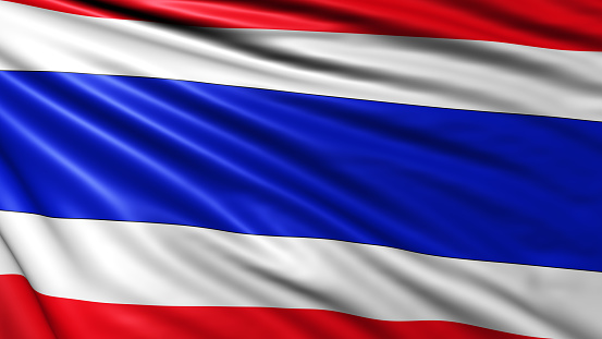 A stock photo/3D rendered illustration of the Thailand Flag. Perfect for designs or articles about Thailand. High resolution 7200px X 4050px (29mp)