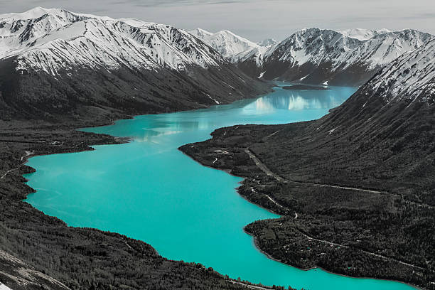 Kenai Lake from Slaughter Ridge in Cooper Landing, Alaska. Kenai Lake from Slaughter Ridge in Cooper Landing, Alaska. chugach national forest photos stock pictures, royalty-free photos & images