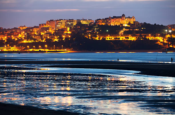 view of  santander in  evening - santander imagens e fotografias de stock