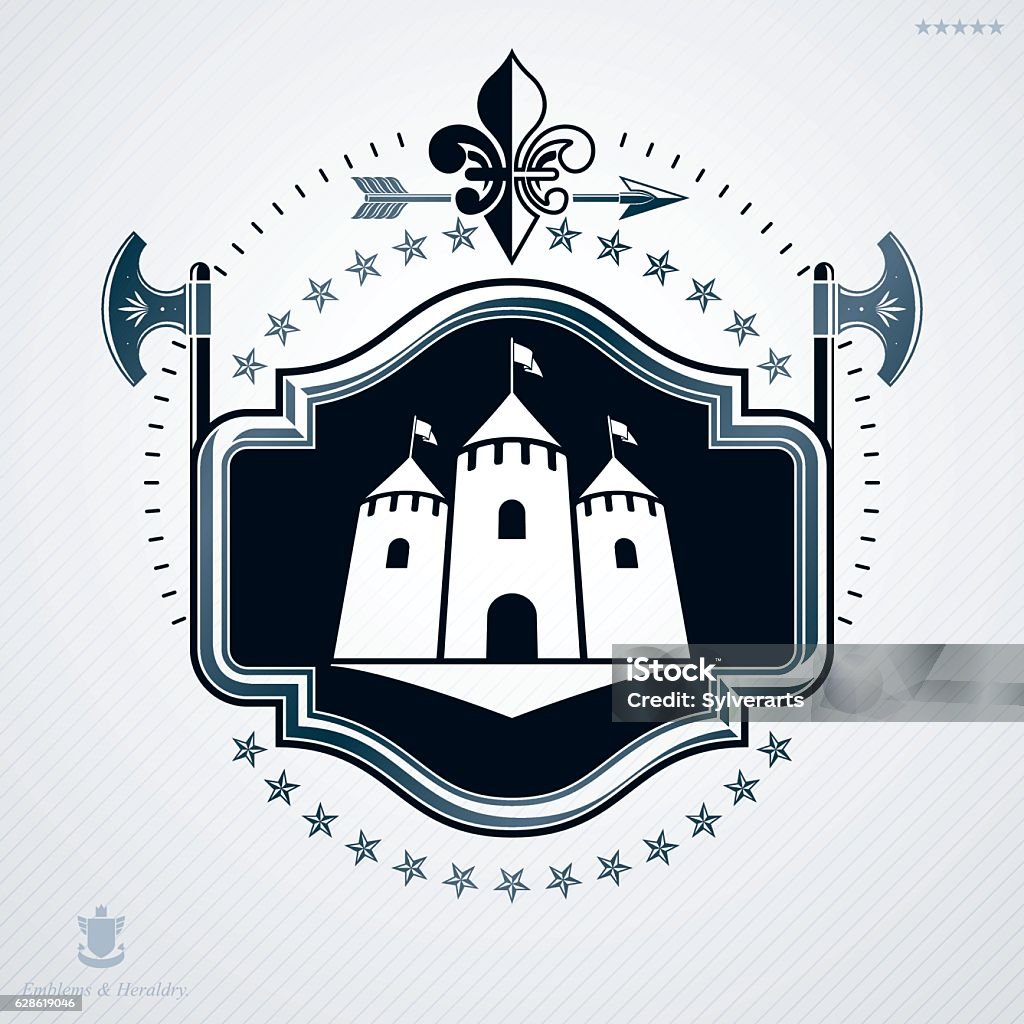 Old Emblem Example Vector Illustration Of Old Style Heraldic Emblem Stock Illustration ...