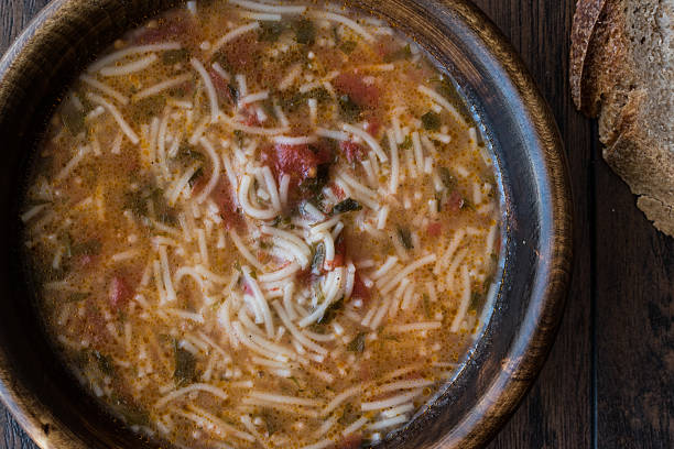 istock Turkish Traditional Vermicelli Soup in a wooden bowl. 628647220