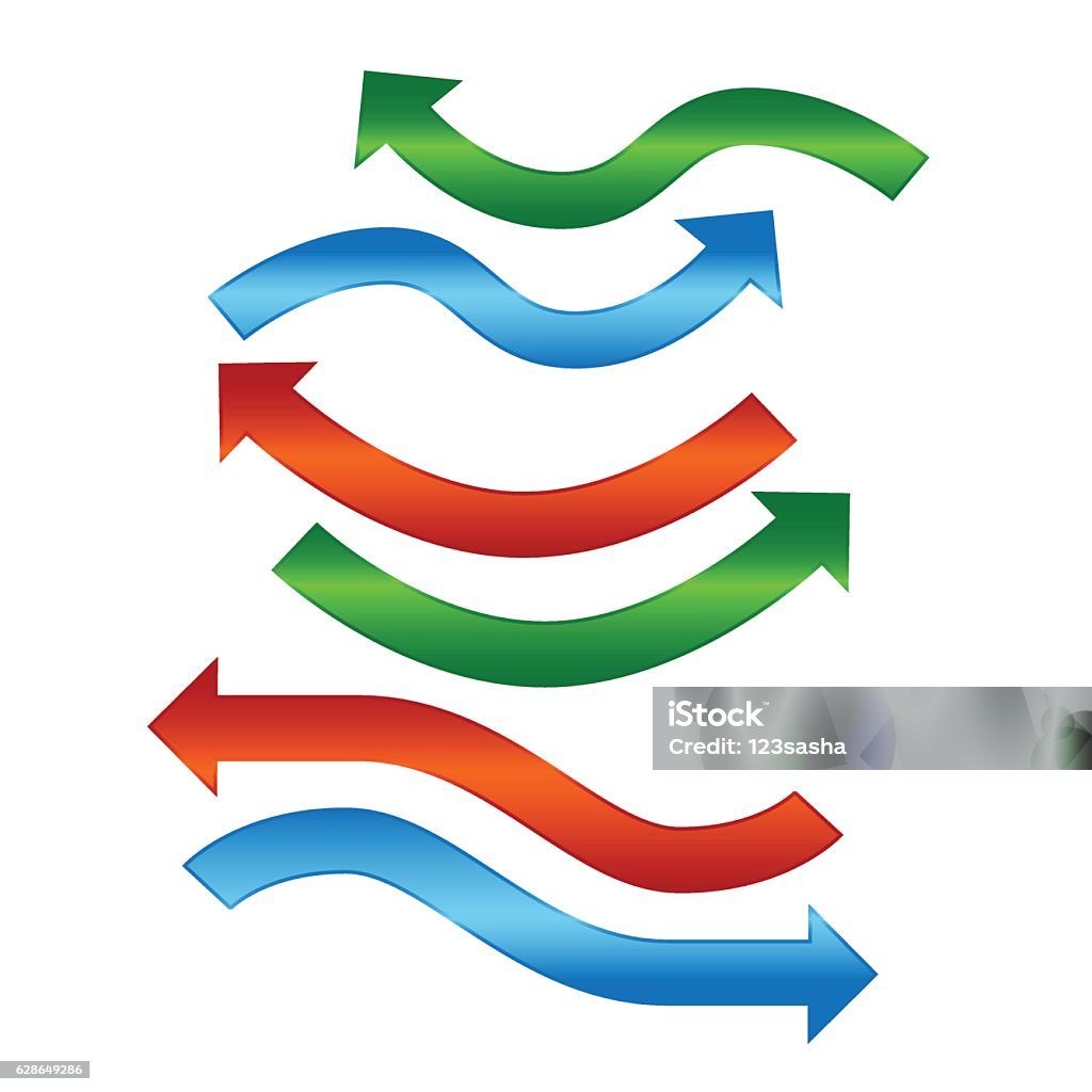 Computer Colour Arrow Color Arrows Shiny Design Set Stock Illustration - Download Image Now ...