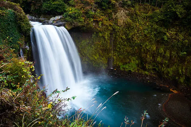 Otodome waterfall in the southwestern foothills of Mount Fuji, Shizuoka, Japan