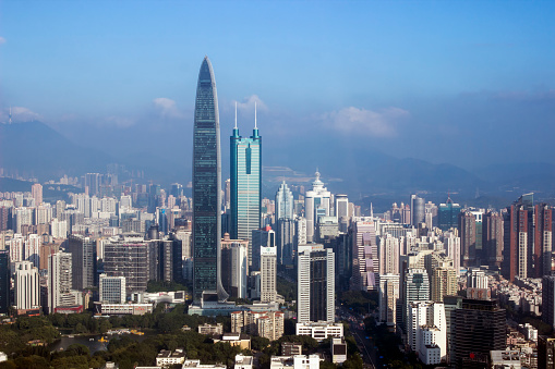This is the center of Shenzhen, including the Kingkey 100,Shun Hing Square and SEG Plaza three skyscrapers