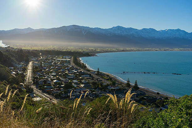 istock View of Kaikoura and mountain range 628650214