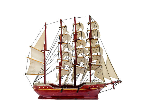 istock Barque ship gift craft model wooden 628650352