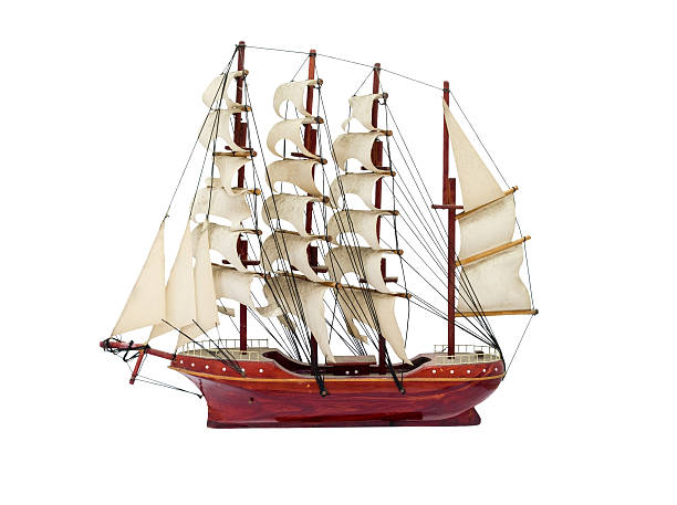 istock Barque ship gift craft model wooden 628650370