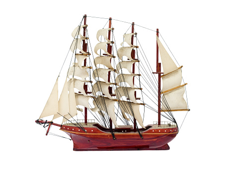 Barque ship gift craft model wooden