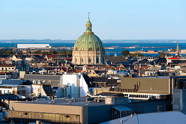 istock Copenhangen, Denmark aerial view of the skyline. 628651704