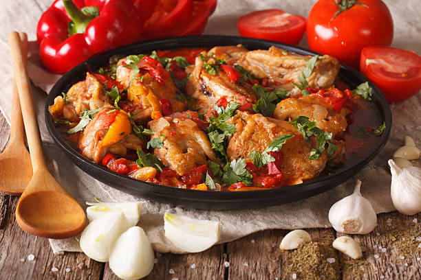 istock Georgian cuisine: Chakhokhbili chicken stew with vegetables 628659996