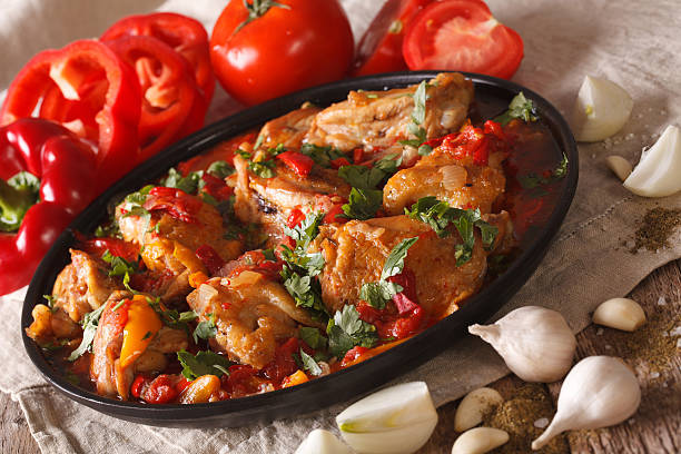 istock Chakhokhbili Chicken with ingredients close-up. Horizontal 628660256