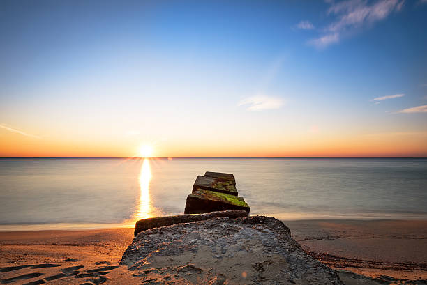 istock Beautiful sunset over the ocean. 628660572