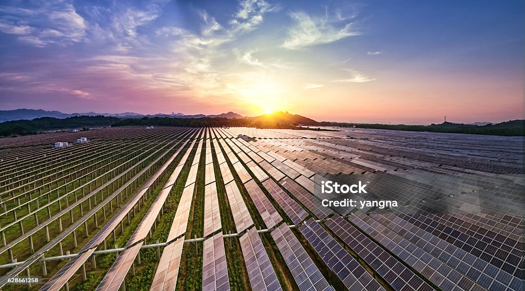 Photovoltaic power plant Climate Stock Photo