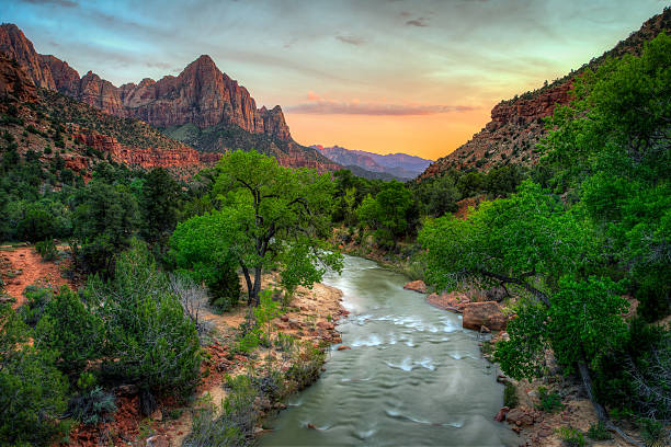 istock River View, Zion National Park, Utah 628663018