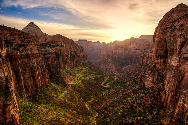 istock Twilight on Canyon Overlook, Zion National Park, Utah 628663370