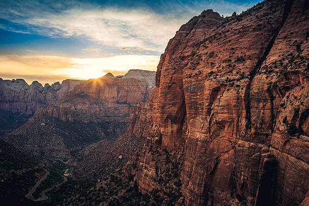 istock Last Light on Canyon Walls, Zion National Park, Utah 628663442