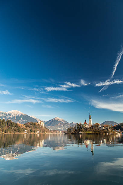 istock morning at the lake of Bled 628665244