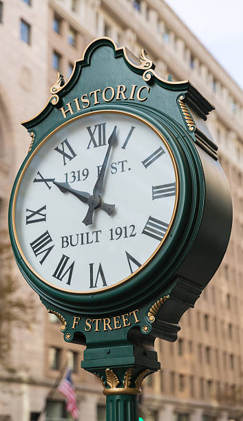 istock Historic F Street Clock in Washington DC 628697694