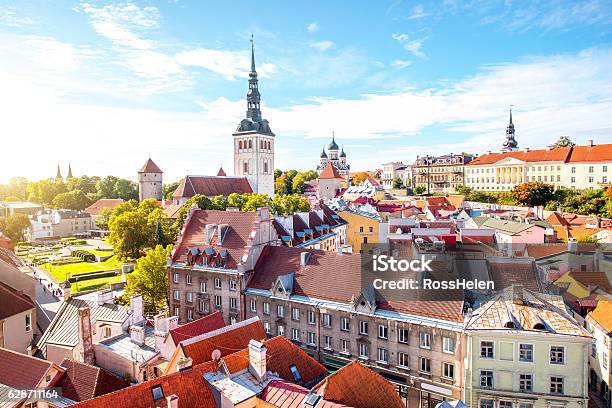 Tallinn Old Town Stock Photo - Download Image Now - Tallinn, Estonia, Summer