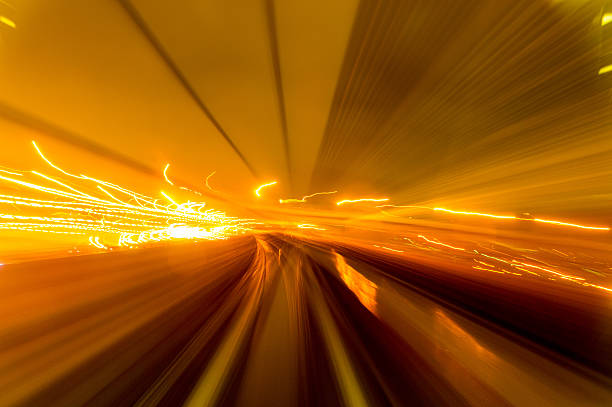 istock Speed motion in urban highway road tunnel 628738482