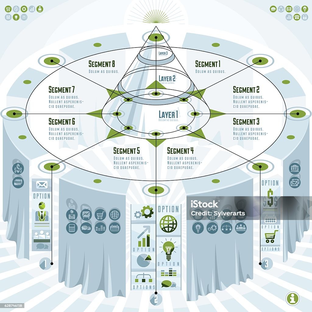 Creative Infographics Elements Concept 3d Table With Layered Pyramid ...