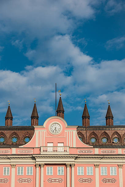 View to the town hall in Rostock, Germany.