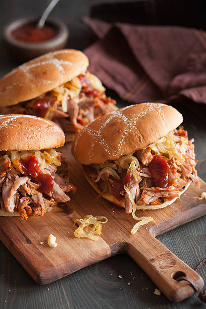 istock homemade pulled pork burger with caramelized onion and bbq sauce 628747662