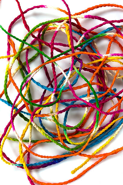 istock Mixed pile of colorful yarn on white background 628751080