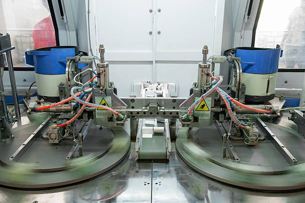 istock machine for the production of door and window hinge 628753966