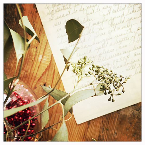 istock Old Love Letter with Red and Green Concept 628760932