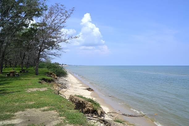 istock Deserted beach near Cha-Am, Thailand 628762428