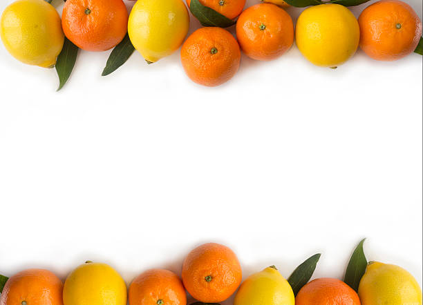 istock Background of mandarins and lemons. 628762584