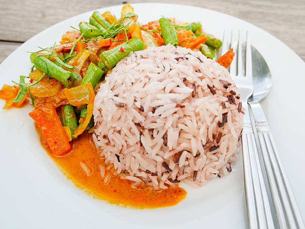 istock Stir fried prawn with chili paste. Thai food. 628763322