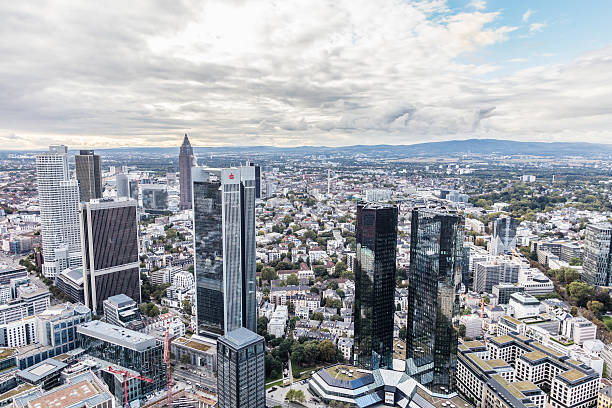 istock Aerial view on Frankfurt in Germany 628765252