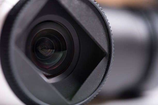 istock Close up of camera lenses 628765808