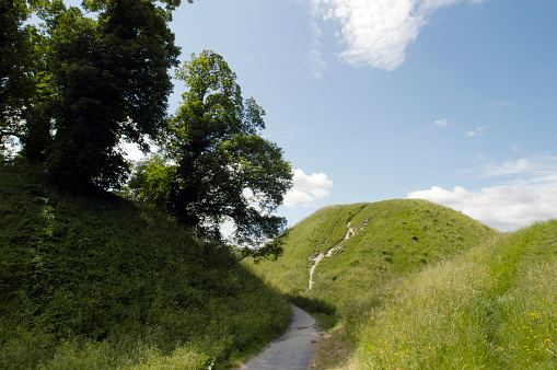 The Citadel of Besançon (French: Citadelle de Besançon) is a 17th-century fortress in Franche-Comté.  The image shows a wall of the Citadel with the city in background -captured during summer season,